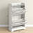Entryway Shoe Chest, 2 Flip Drawers & Adjustable Shelves, Fits 8 Pairs, White Distressed Look Style Cabinet, Holds Pairs Of Shoes, Finish