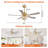 Emille 52'' Ceiling Fan with Light Kit