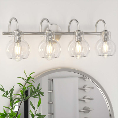 Zeline Light Dimmable Bathroom Vanity Lights with Clear Shade Vanity Light Fixture
