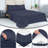Royale Linens 300 Thread Count 100% Long Staple Combed Cotton Sheet Set - 4 Piece Bed Sheets - 1 Fitted, 1 Flat & 2 Pillow cases - Soft Cool & Crisp Sheet Set-114665925-114665932