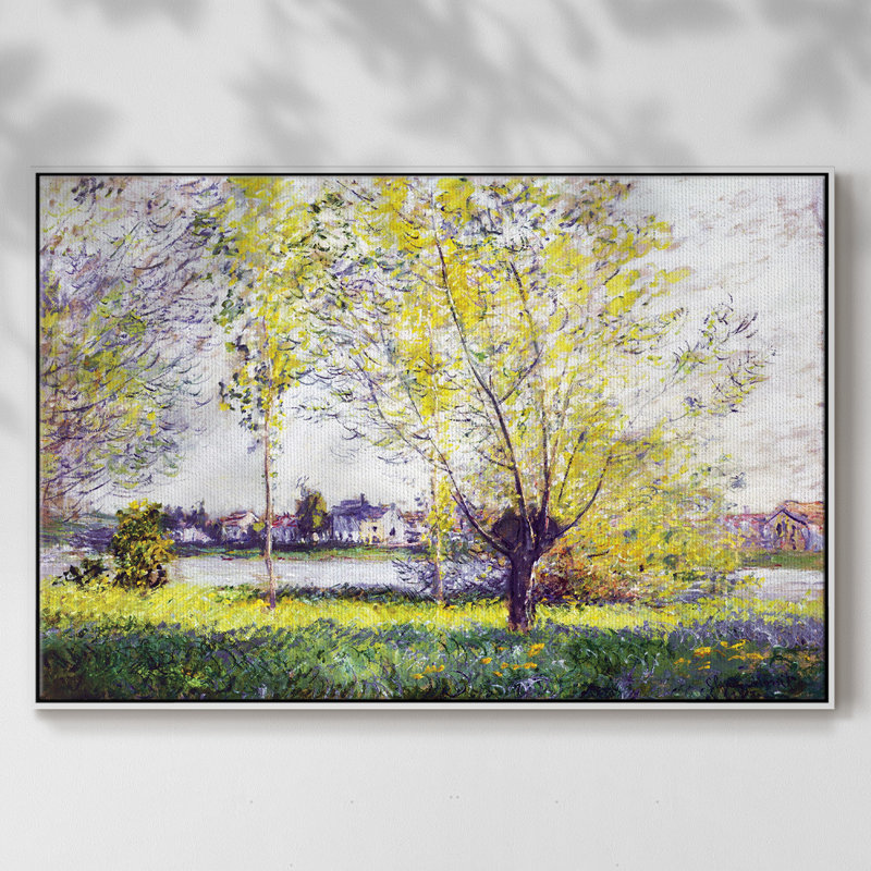 The Willows, 1880, reproduction d'art sur toile, Blanc, H 17 po x l 25 po x P 2 po