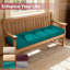 Coussin de banc touffeté et antidérapant de 4 pouces d'épaisseur - Coussin de siège polyvalent pour balancelle, banc de salle à manger, tabouret d'entrée et de chevet, tissu brossé en polyester (vert)-1153236386-1153236413