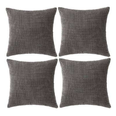 Houndstooth Cotton Blend Reversible Pillow Cover