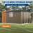 10 x 12 ft Outdoor Metal Storage Shed with Lockable Door and Cross Windows, Peaked Roof Garden Shed for Lawn Mowers, Bikes, Tools