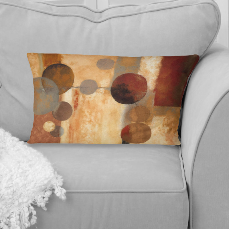 Aged Barrel Universes I - Coussin décoratif à imprimé abstrait