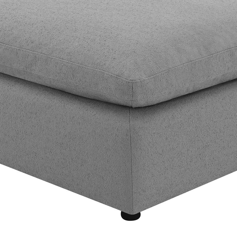 Repose-pieds rembourré Boucle, Gris