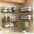 Wood Floating Shelves Wall Mounted - 4+1 Tier Rustic Bathroom Wall Shelves Over Toilet with Wire Storage Basket and Towel Bar, Set of 4 Farmhouse Floating Shelf for Bathroom, Kitchen, Bedroom.-924998318
