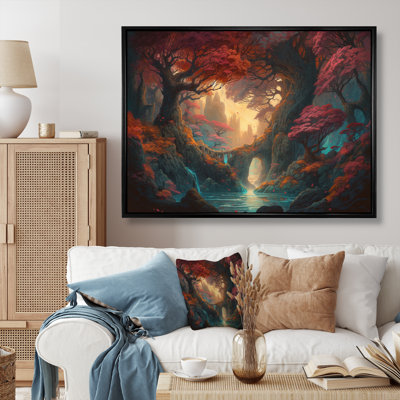 «Naymon Cascading Botanical Trees III», reproduction sur toile