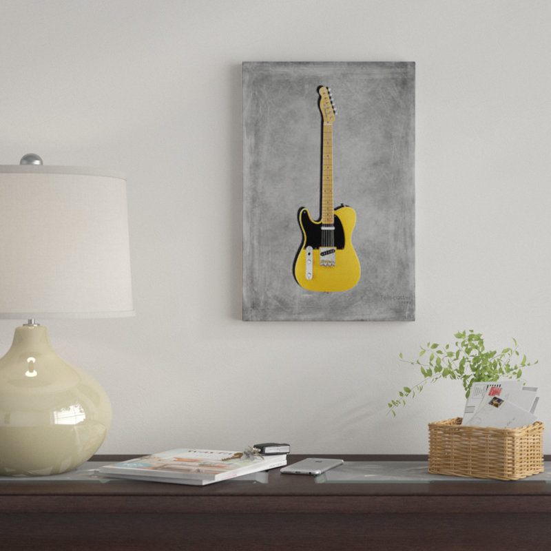 « garde-boue telecaster 52 », impression sur toile tendue, H 26 po x l 18 po x P 1,5 po, Toile tendue, Pas de tapis