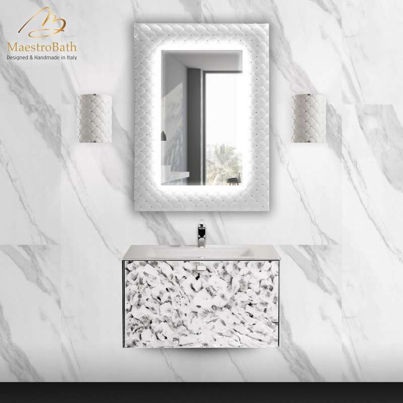 Éclairage pour meuble-lavabo à 1 lumière, Blanc