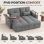 Canapé-lit modulaire en chenille de 66,3 po de large Talvessane-1810382790