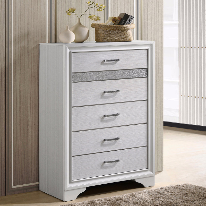 Commode 6 tiroirs (commode), Blanc