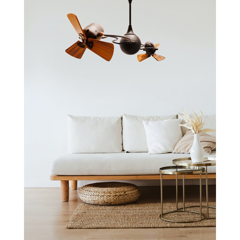 62" Italo Ventania 3 Blade Ceiling Fan, Red