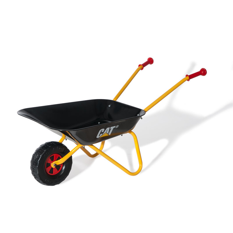 Rolly Toys Child's Cat Metal Wheelbarrow With Double Front Wheel, Black