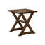 Table d'appoint transitionnelle en noyer - Table d'appoint carrée pour salon, table de chevet de chambre à coucher avec base en bois massif-1016824195