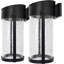 2-pack Solar Fence And Stair Light - Cracked Glass Texture Garden Lighting