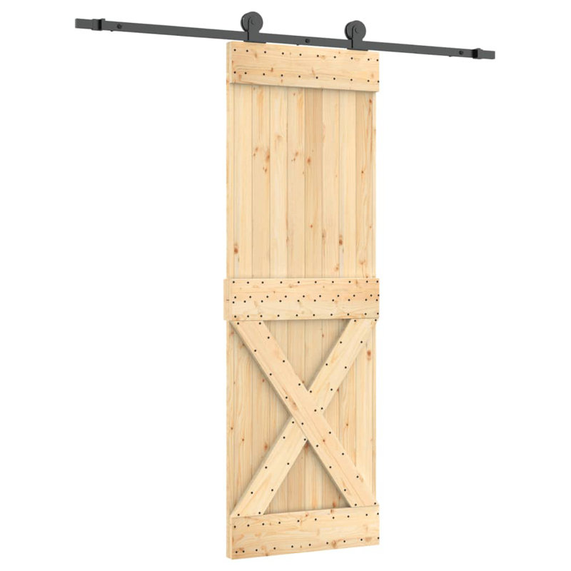 Porte coulissante avec quincaillerie Vidaxl, 27,6 po x 82,7 po