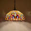 Luminaire suspendu en vitrail 2 lumières Tiffany
