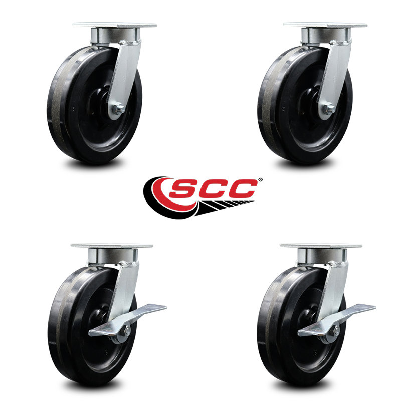 4 Piece Kingpinless Phenolic Caster Set