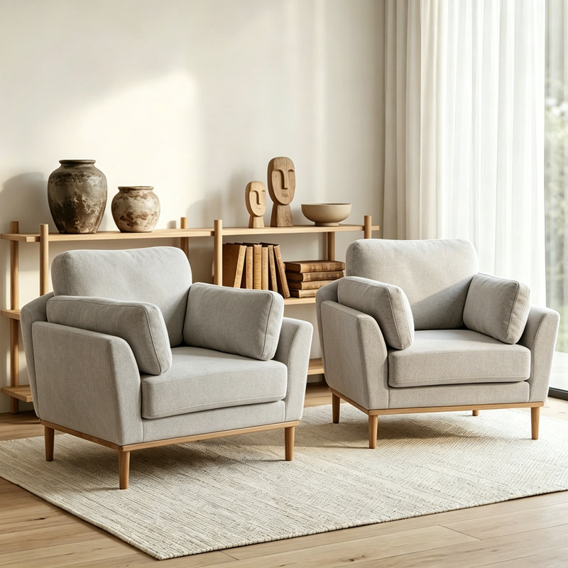 Chaise d'appoint moderne pour salon et chambre à coucher, Gris