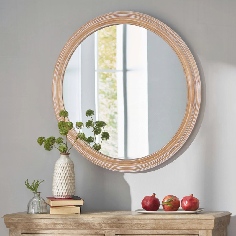 Miroir mural rond pour meuble-lavabo