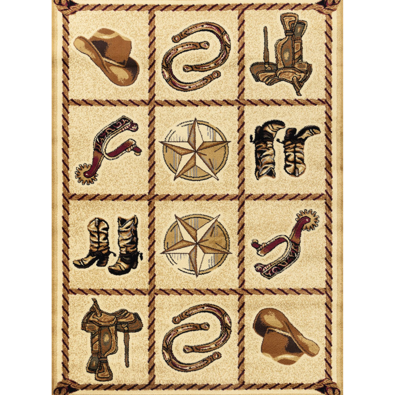 7 pi 10 po X 3 tapis de style beige, tribus Gcyls4010, polypropylène, teinture et résidence pour animaux
