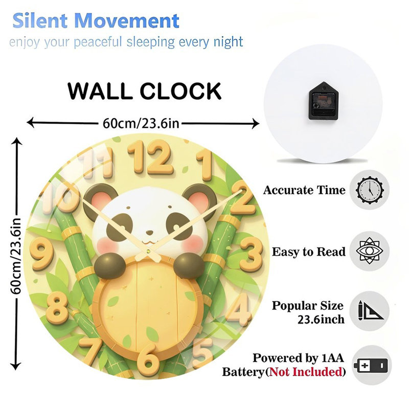 Horloge murale Panda
