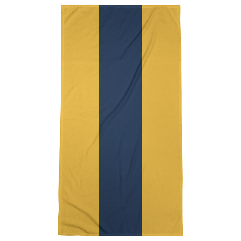 Nashville Lightweight Bath Towel, Gold/Blue/Gold, Poly/Cotton