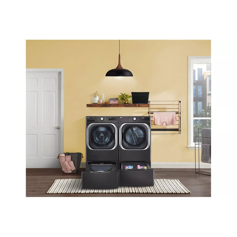 LG Laundry Pedestal - Black Steel