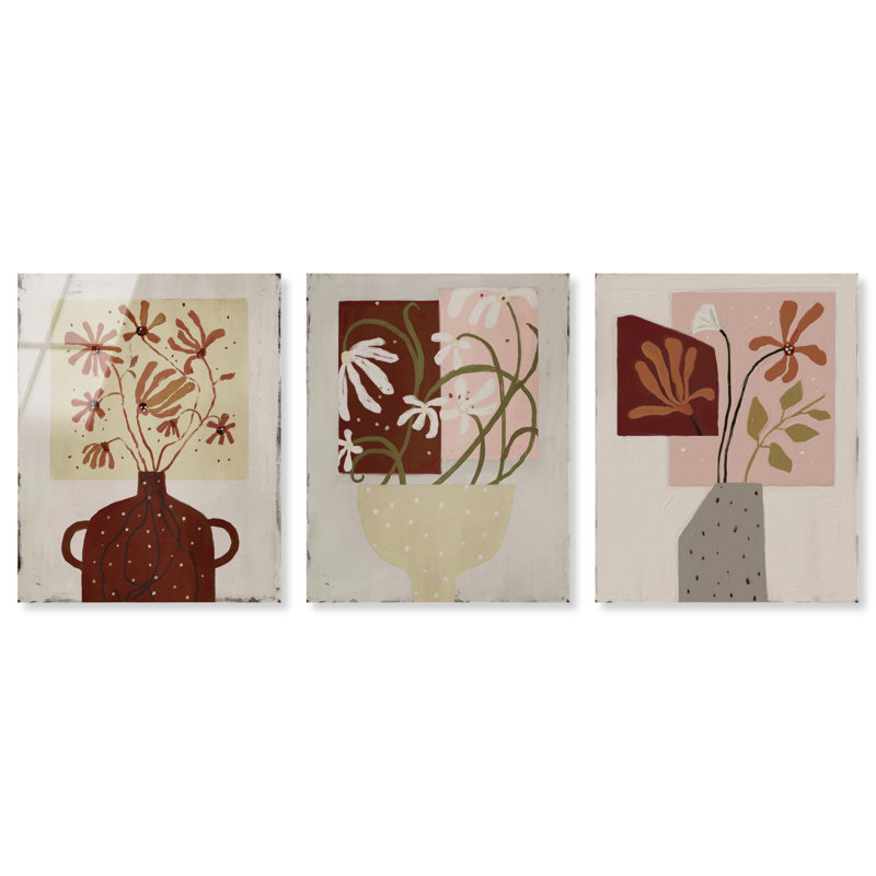 Modern Vases Set Set by Oliver Gal, High-Gloss Acrylic Print, 30"H x 36"W