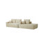 Canapé modulaire 104 po avec méridienne en L et poches latérales 104 po, conception modulaire moderne, avec poches latérales, canapé rembourré pour le salon / la chambre à coucher, aucun assemblage requis (tissu moelleux), beige, droite-1860403613-1860403602
