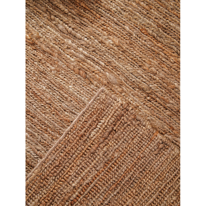 Heller Hand Knotted Sumak Jute Eco-Friendly Solid Area Rugs - Rectangle, Light Brown Color, Solid Pattern, High Pile, Natural Fiber, Outdoor Indoor