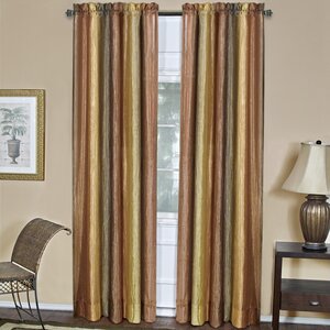 Velia Cotton Blend Striped Sheer Rod Pocket Single Curtain Panel