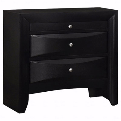 2-Drawer Bedroom Nightstand, With Pull-Out Tray
