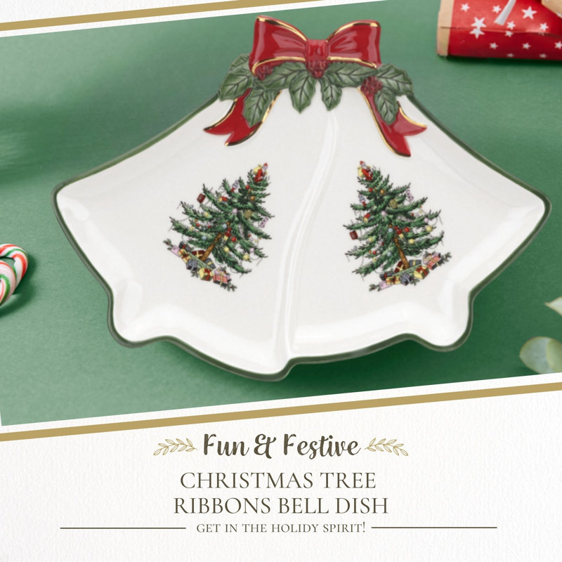 10" x 6.75" Ribbon Bell Dish