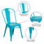 Chaise d'appoint empilable en métal Lily-1652496483