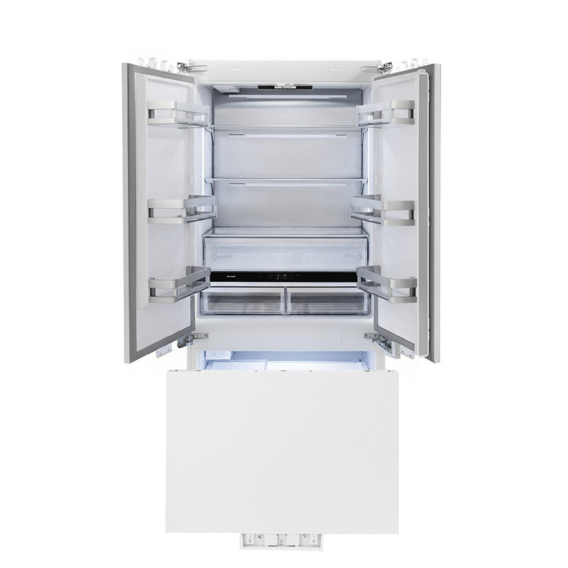 ZLINE 36" Built-In 3-Door French Door Refrigerator with Internal Water and Ice Dispenser, Bronze
