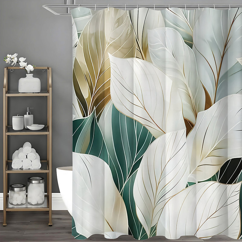 Shower Curtains with Hooks Included
