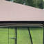 Pavillon de jardin d'extérieur 13 pi x 10 pi avec pieds stables et toit à double couche - tissu de grande taille brun