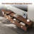 Walnut Extendable Modern TV Stand with Storage-709569999
