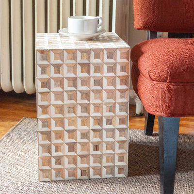 Tabouret d'appoint en bois massif Hobbes Murrill