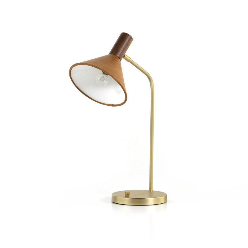 Lampe de bureau Sabine Naiesha, Noyer naturel