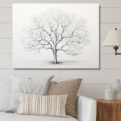" White Tree Monochrome Simplicity "