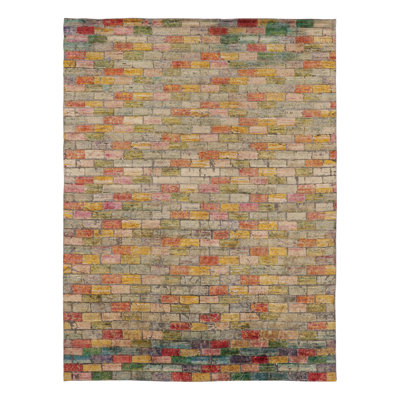 Handmade Silk and Wool Area Rug