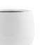 Outdoor Glossy White Fiberstone Pot