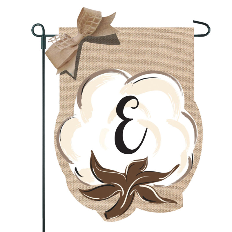 Drapeau de jardin en coton 2 côtés 1 pi 6 po x 1 pi, E