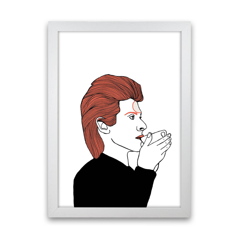 Bowie Tea by Carissa Tanton - Print, 63cm H x 46cm W x 3cm D, White Framed
