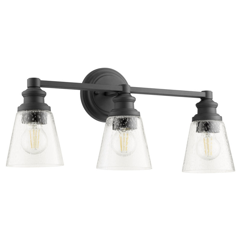 Éclairage de salle de bain à intensité variable 3 lumières Commer, Noir
