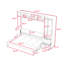 Lit escamotable en bois avec tablettes et tiroirs Nodine-1434812082-1434812081