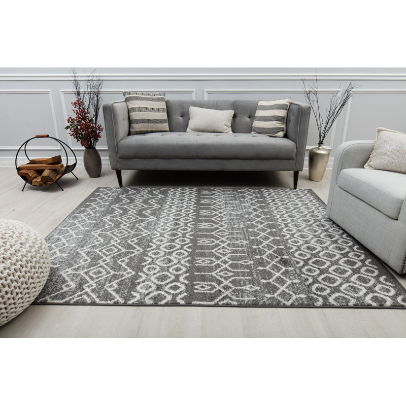 Ildiko tribal tombant Umbra, Tapis de couloir 2 pi 6 po x 8 pi